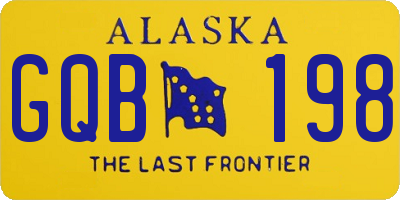 AK license plate GQB198