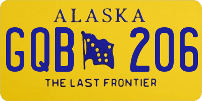 AK license plate GQB206