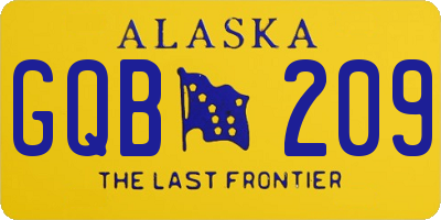 AK license plate GQB209