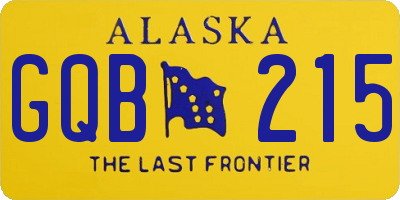 AK license plate GQB215