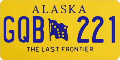 AK license plate GQB221