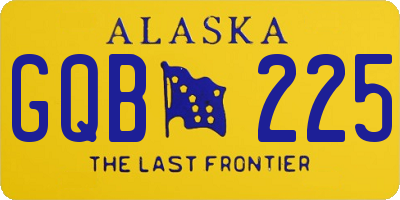 AK license plate GQB225