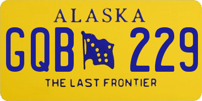 AK license plate GQB229
