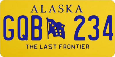 AK license plate GQB234