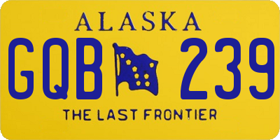 AK license plate GQB239