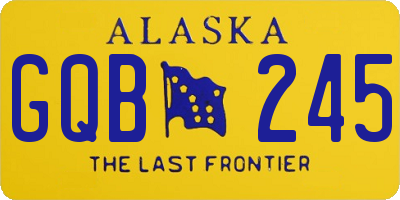 AK license plate GQB245