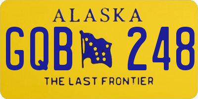 AK license plate GQB248