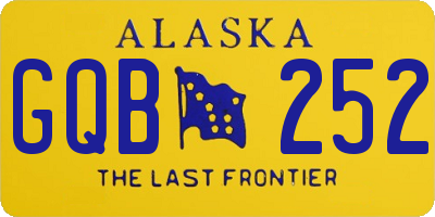 AK license plate GQB252