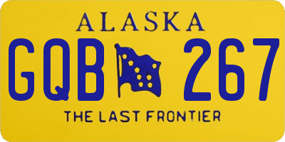 AK license plate GQB267