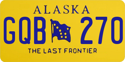 AK license plate GQB270
