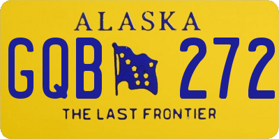 AK license plate GQB272