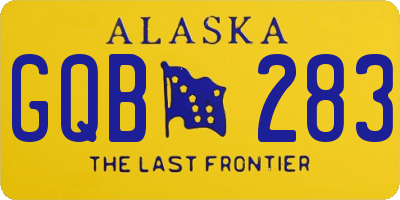 AK license plate GQB283