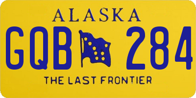 AK license plate GQB284