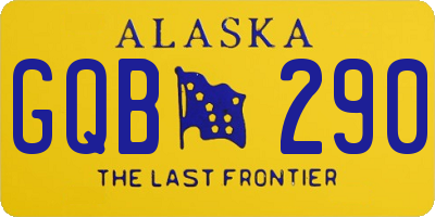 AK license plate GQB290