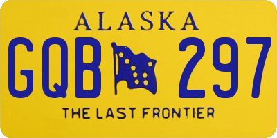 AK license plate GQB297