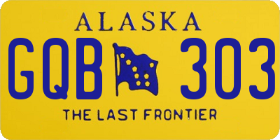 AK license plate GQB303