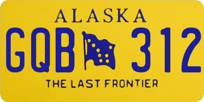 AK license plate GQB312