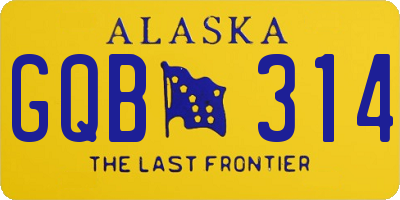 AK license plate GQB314