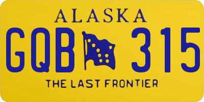 AK license plate GQB315