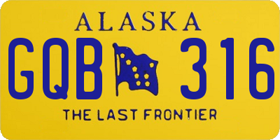 AK license plate GQB316