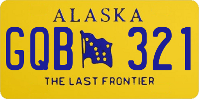 AK license plate GQB321