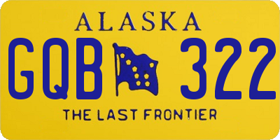 AK license plate GQB322