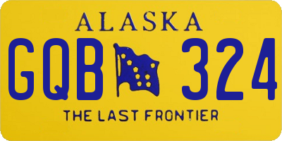 AK license plate GQB324