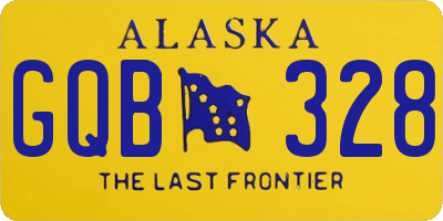 AK license plate GQB328