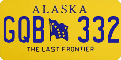 AK license plate GQB332