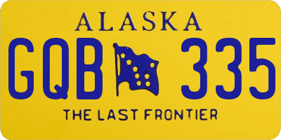 AK license plate GQB335