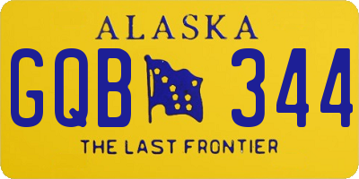 AK license plate GQB344