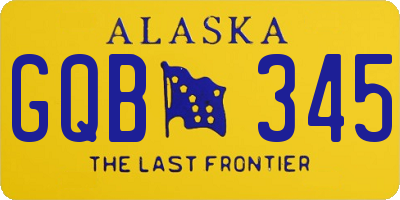 AK license plate GQB345