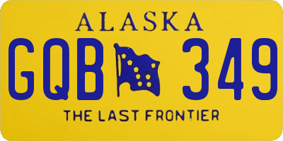 AK license plate GQB349