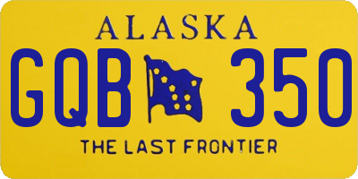 AK license plate GQB350