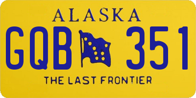 AK license plate GQB351