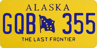 AK license plate GQB355