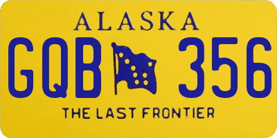 AK license plate GQB356