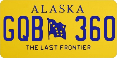 AK license plate GQB360