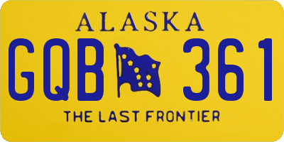 AK license plate GQB361