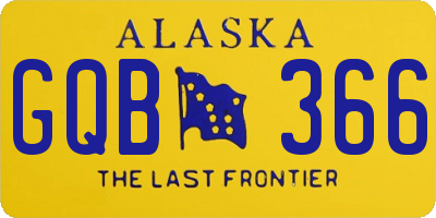 AK license plate GQB366