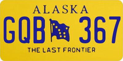 AK license plate GQB367