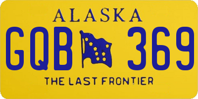 AK license plate GQB369