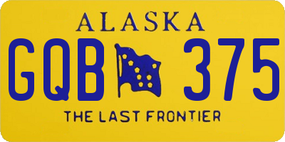 AK license plate GQB375