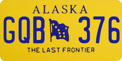 AK license plate GQB376