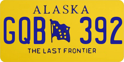 AK license plate GQB392