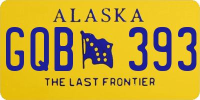 AK license plate GQB393