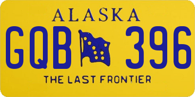 AK license plate GQB396