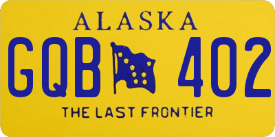AK license plate GQB402