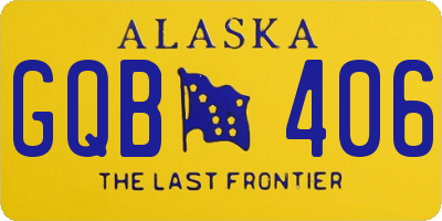 AK license plate GQB406