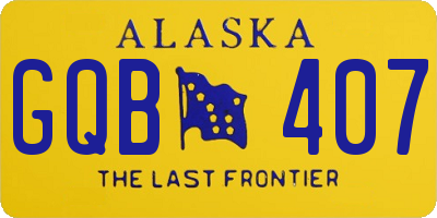 AK license plate GQB407